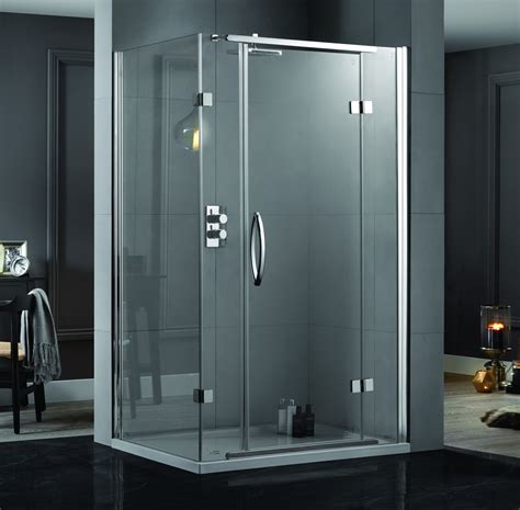 Aquadart Inline 1200 X 900mm 2 Sided Hinged Shower Door And Side Panel