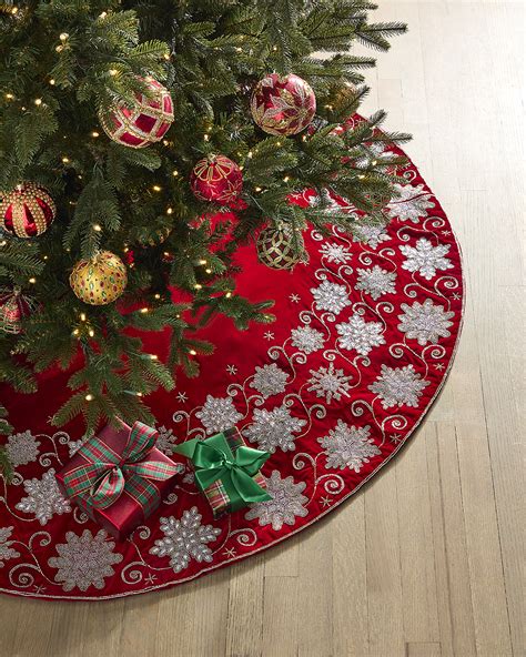 Sudha Pennathur Beaded Ashwani Velvet Christmas Tree Skirt Horchow