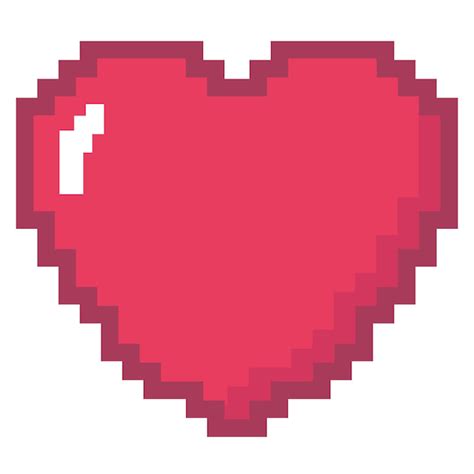 Corazón de elemento de juego de píxeles Vector Premium