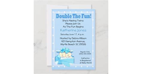 Twin Boys Baby Shower Invitations | Zazzle