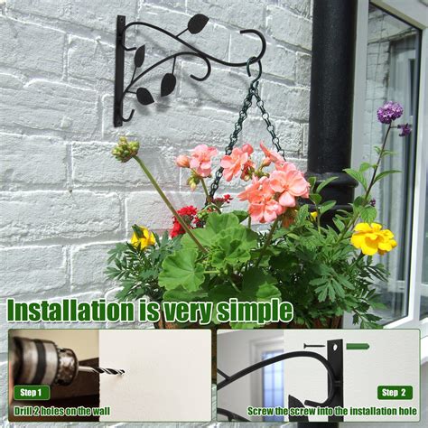 Pcs Hanging Plants Bracket Inch Iron Plant Hanger Wall Hooks Drnhk