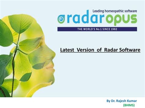 RadarOpus World S No 1 Homeopathic Software Since 1982 PPT