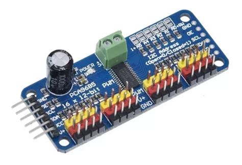 Interfaz I2c Pwm Servo Controlador 16 Canales 12 Bits Arduin