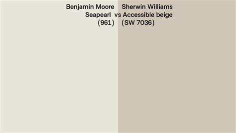 Benjamin Moore Seapearl Vs Sherwin Williams Accessible Beige Sw