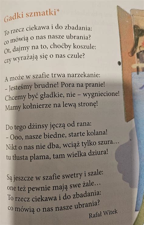 Do podanych wyrazów dopisz rymujące się wyrazy z wiersza a następnie