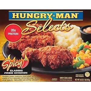 Hungry Man Selects Spicy Classic Fried Chicken Ounce Frozen