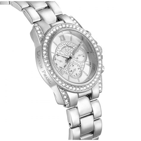 Montre Femme Louise Pearl Orn E De Cristaux Swarovski Bracelet Acier