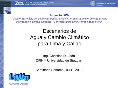 PDF Escenarios de Agua y Cambio Climático para Lima y Callao sobre