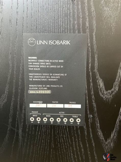 Linn Isobarik Speakers Pair Stands Aktiv Crossover Dirak Lk