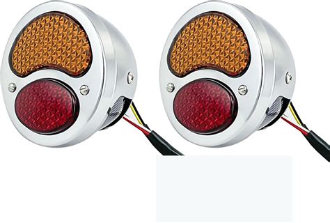 Amazon FATECIM 2X Vintage Duolamp LED Tail Light 12V Rear Stop