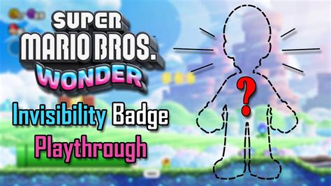 Super Mario Wonder Using Only Invisibility Badge YouTube