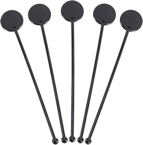 180pcs 7 Inches Black Cocktail Swizzle Sticks Disposible