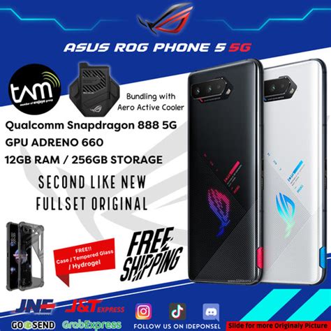 Jual Asus Rog Phone 5 5g 256gb 12gb Fullset Resmi Tam Second Original