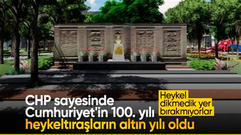 CHP li belediyeden 29 Ekim e özel Atatürk heykeli