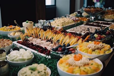 Wedding Reception Appetizer Buffet Setup