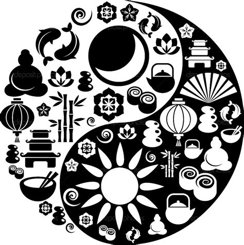 Coloriage yin yang motifs Coloriages de Tibet à imprimer pour adultes