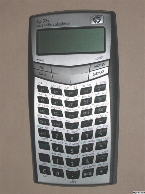 Mycalcdb Calculator Hewlett Packard 33s Aka F2216a