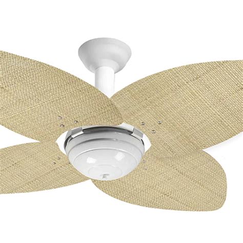 Ventilador De Teto Office Jet Aspen Venti Delta Branco Rattan Natural