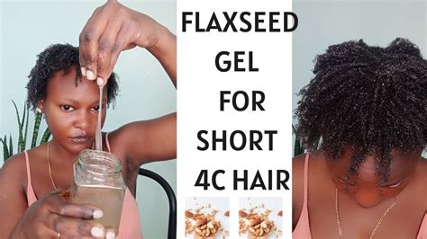 How To Make Flaxseed Gel And Use It On Short 4C Hair YouTube