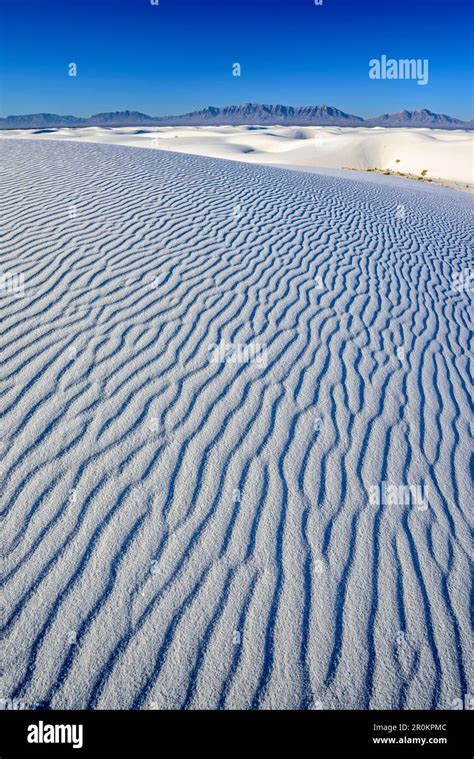 White Sand Dunes White Sands National Monument New Mexico Usa Stock