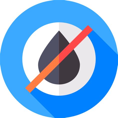 No Oil Flat Circular Flat Icon