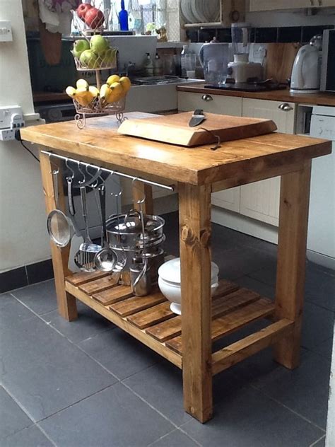 Rustic Butcher Block Kitchen Island