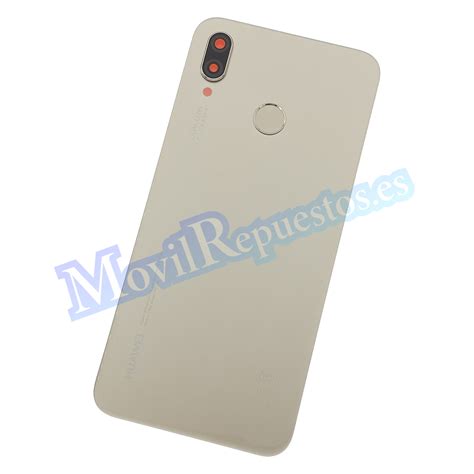 Tapa Trasera Para Huawei P Lite Oro Original Con Lente Y Huella