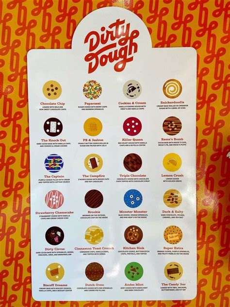 Menu Of Dirty Dough In Tempe AZ 85282