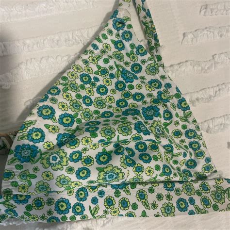 Cotton On Green Flower Bikini Top Bought For Depop