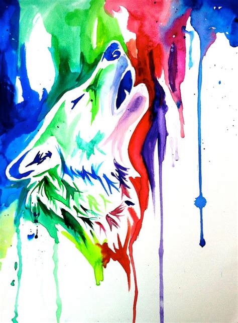 Rainbow Wolf 4 On Ebay By Katylipscomb On Deviantart