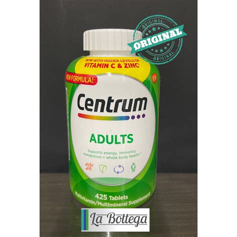 Centrum Adults Multivitamins Multimineral 425 Tablets Shopee