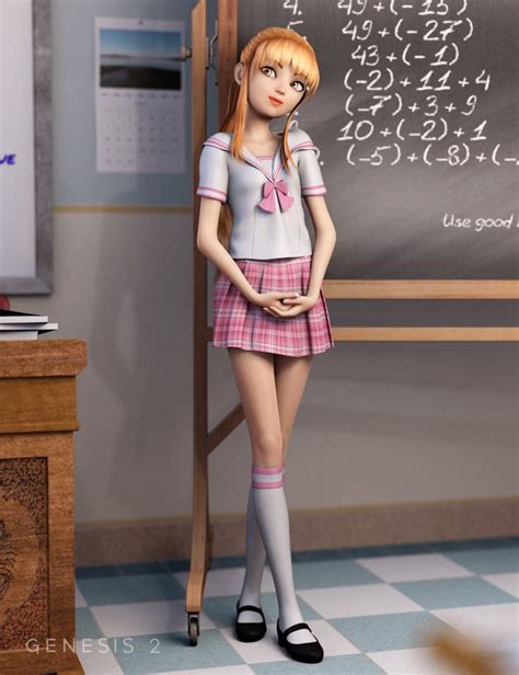 School Girl Textures Daz 3d