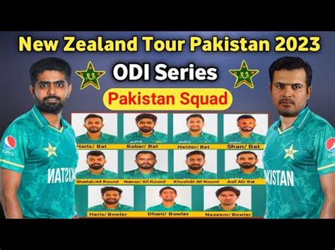 Pakistan Odi Squad Against New Zealand Pak Odi Squad Vs Nz Pak