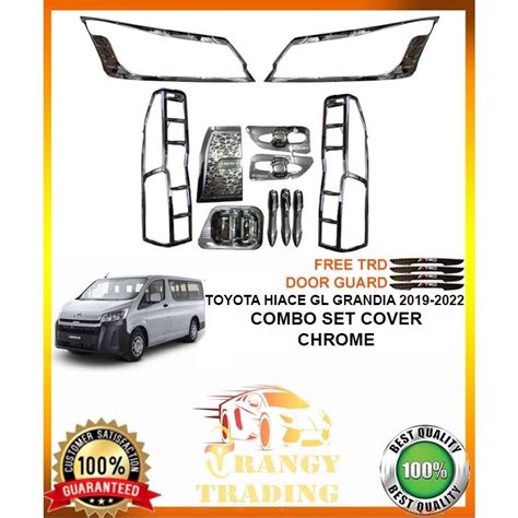 COD Toyota Hiace GL Grandia 2019 To 2023 Garnish Combo Set Cover Chrome