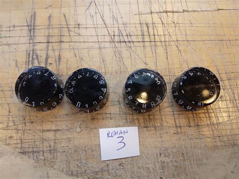 Gibson Style Speed Knob 4 Knob Set Black Reverb