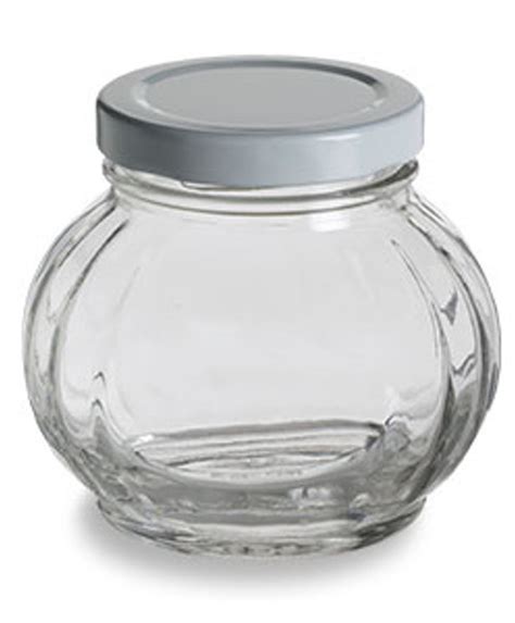 8 Oz 225 Ml Faceted Glass Jar With White Lid Case Of 120