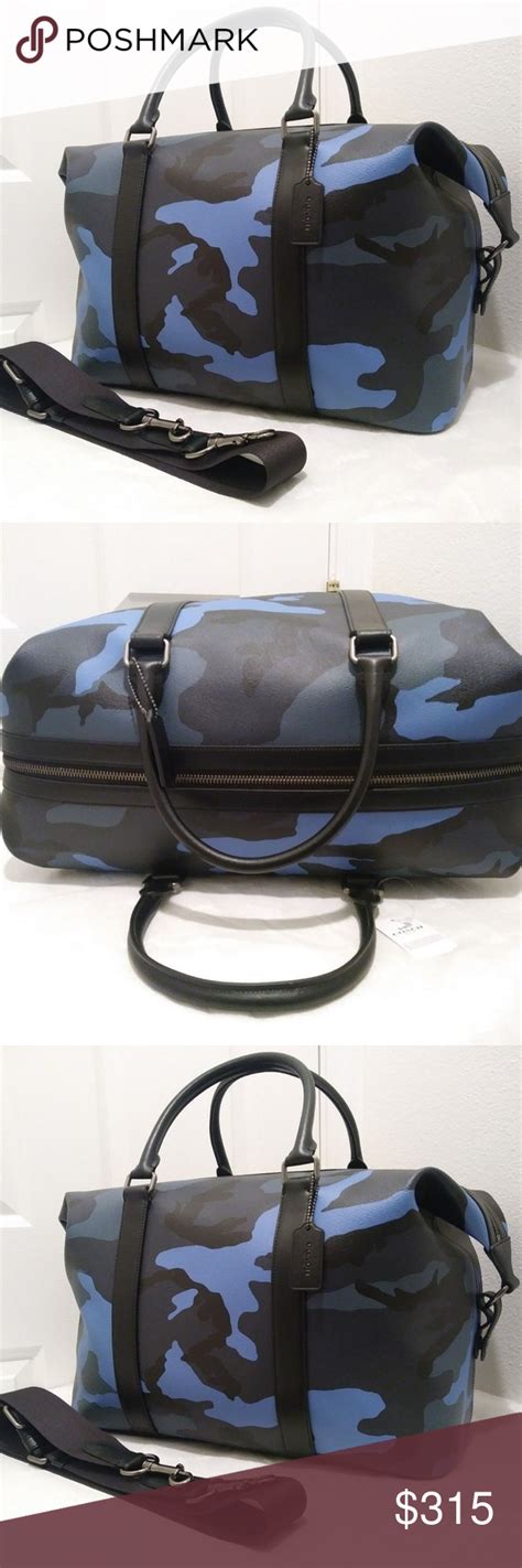 New Coach Mens Duffle Camo Print Multi Color New Authentic Coach With