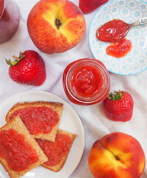 Strawberry peach jam - Caroline's Cooking