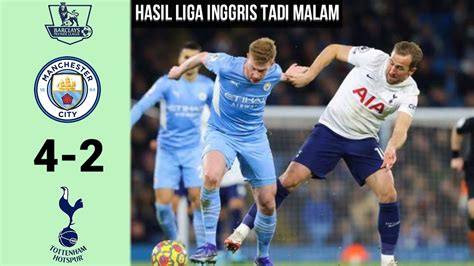 Man City Vs Tottenham Hasil Liga Inggris Tadi Malam Klasemen Liga