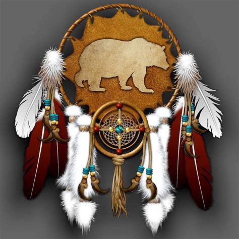 Native American Bear Mandala Dream Catcher Native American Native