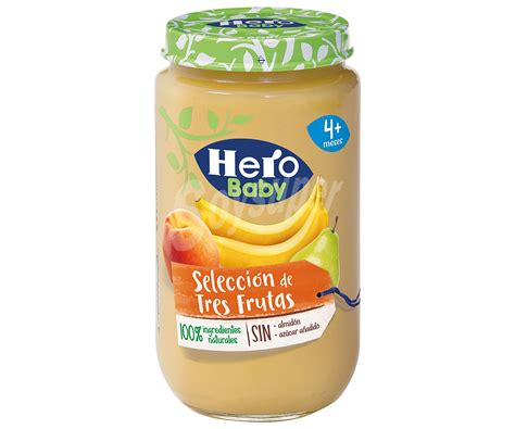 Hero Baby Tarrito De Fruta Plátano Melocotón Y Pera A Partir De 4