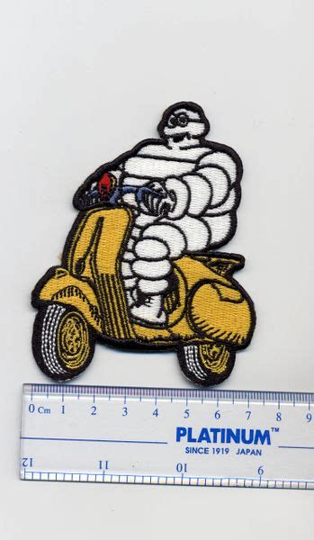 Vintage Style Michelin Vespa Scooter Patch 75cm More Colors Inside Smart Patches Embroidery