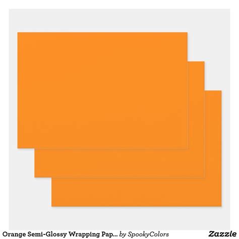 Orange Semi-Glossy Wrapping Paper Sheets | Zazzle | Wrapping paper ...