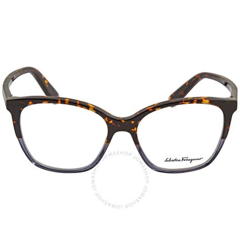 Salvatore Ferragamo Ferragamo Havana Blue Square Eyeglasses Sf2817 259 52 886895350860