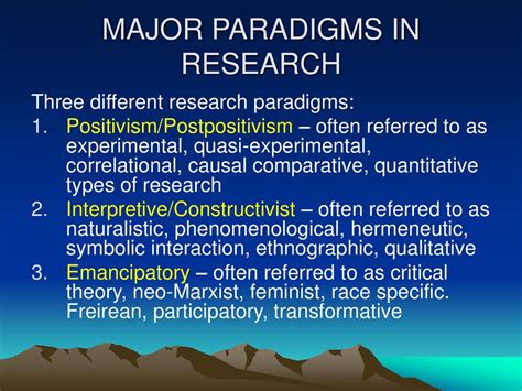 Steps In The Research Process And Focus On Major Paradigms In Research