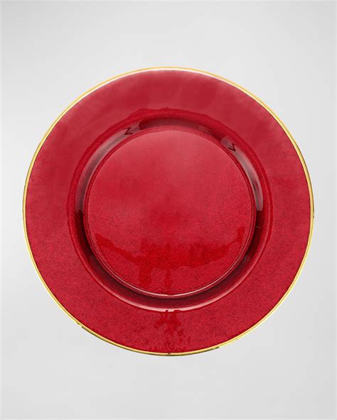 Vietri Metallic Glass Ruby Rectangle Tray Neiman Marcus