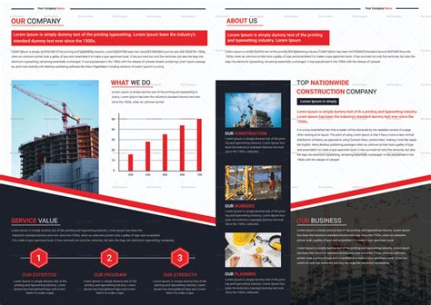 Construction Brochure Design Template in Word, PSD, Publisher