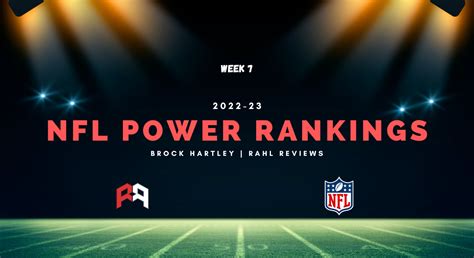 NFL Week 7 Power Rankings - Rahl Reviews