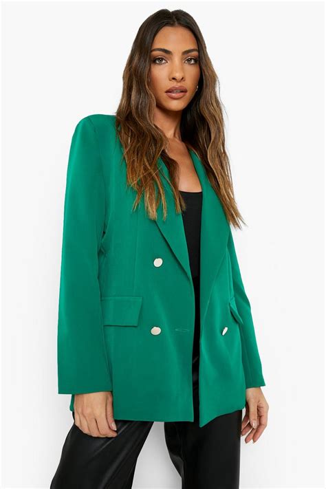 Double Breasted Tailored Military Blazer Boohoo