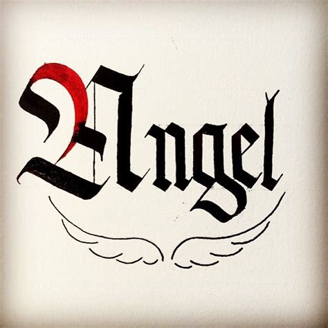 Gothic A For Angel Graffiti Lettering